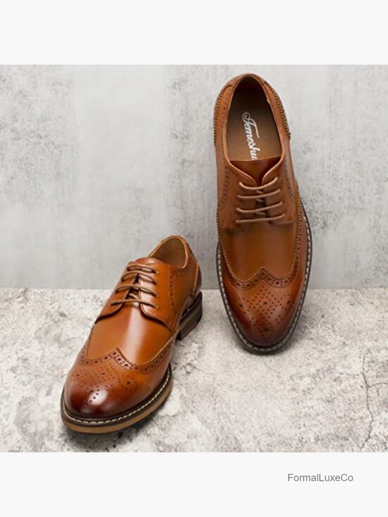 Men\'s Oxford Dress Shoes Lace-Up Formal Wingtip Business Casual main image 7